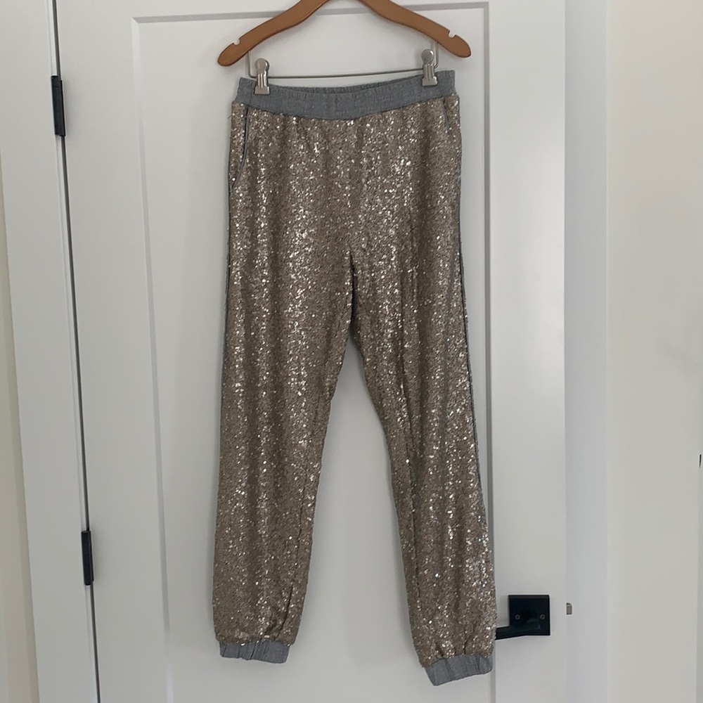 One of a kind sequins joggers
